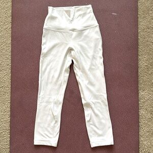 Lululemon Align High Rise Crop 21”, White, 2